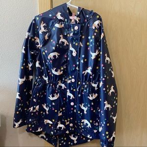 Rain jacket unicorn girl